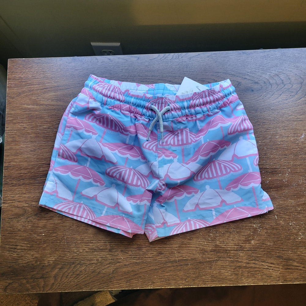 The Beaufort Bonnet Company Pink and Blue Swim Shorts